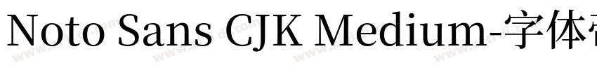 Noto Sans CJK Medium字体转换
